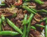 Gambar langkah 3 resipi Daging dan kacang buncis goreng.