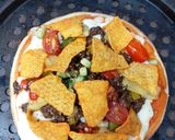 Gambar langkah 5 resipi Bulgogi Beef Nachos Pizza.