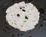 A picture of step 4 of Akki roti (rice flat bread).
