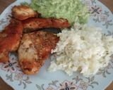 Rozmaringos "zöldmártás" ropogós csirkemellel rizskörettel recept fázis 6 fotója