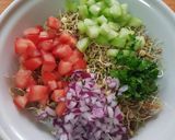 Foto del paso 1 de la receta: Ensalada de germinados de lenteja con jitomate, pepino y perejil