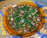 Une image de l'étape 23 de Courgettes, poivrons et tomates à l'agneau et épices.