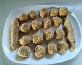 Foto del paso 5 de la receta Croquetas de masa, con quesitos y mostaza