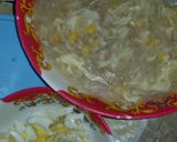 A picture of step 3 of Chicken corn soup.
