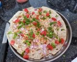 A picture of step 2 of Masala papad.