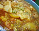 A picture of step 4 of Aloo Matar.