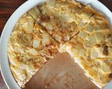 A picture of step 3 of Spanish omelette.