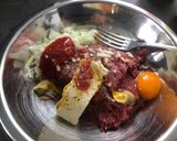 Egyszerű "tatárbífsztek" recept fázis 6 fotója
