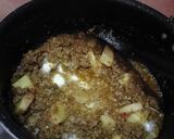 A picture of step 2 of Makhni alo qema.