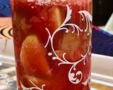 A picture of step 2 of Mixed fruit cooler with chunks of cucumber.