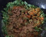 A picture of step 3 of Hariyali pulao.