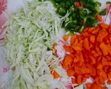A picture of step 1 of Chicken veggies macroni.