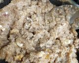 A picture of step 5 of Singhara atta dry fruits halwa.