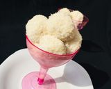 A picture of step 1 of Coconut laddo.