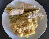 Une image de l'étape 5 de Aiguillettes de poulet au citron 🍋 et aux asperges.