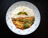 รูปขั้นตอนการทำที่ 4 ของ ข้าวไข่เจียวใบโหระพา(ปลูกเอง)
