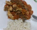 Foto do passo 7 de Frango e cogumelos com molho de tomate cherry