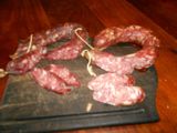 Chorizos de cerdo casero