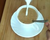 A picture of step 4 of Cappuccino without any machine or milk frothier.
