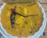 A picture of step 7 of Paneer green peas masala curry.