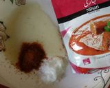 A picture of step 2 of Mutton bong nehari.