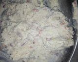 A picture of step 3 of Mayo vegies mini sandwich.