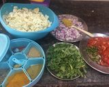 A picture of step 1 of Hariyali gobhi.