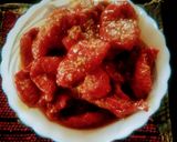 A picture of step 5 of Tomato Pickle.