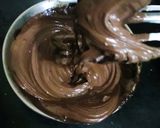 A picture of step 16 of Tahini Chocolate Cake with Coconut Chocolate Mousse frosting.