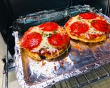 A picture of step 3 of Chicken and Waffles Personal Pizzas.