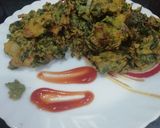 A picture of step 5 of Spinach Pakoda.