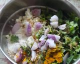A picture of step 1 of Methi pakora.