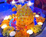 A picture of step 20 of Red Velvet Modak Cake on Ganesh Chaturthi.