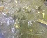 A picture of step 8 of Palak paneer.
