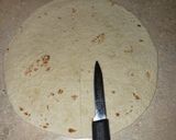 A picture of step 2 of Crunch wrap.