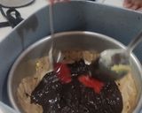 Foto langkah ke 6 dari resep S'mores Brownies Marshmallow with White Chocolate Chip and Strawberry Jam Airfryer.