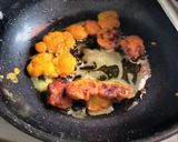 A picture of step 2 of Punjabi kadhi pakoda.