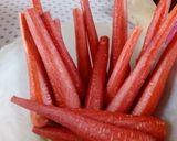 A picture of step 2 of Carrots Achar.