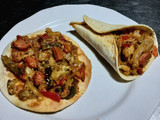 Tacos c/lo que encontré en casa 🌮🏡🍅🫑