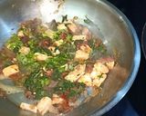A picture of step 6 of Besan chilla with palak paneer stuffing.