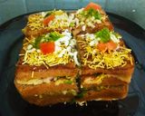 A picture of step 7 of Sprout & Veggie Chaat Club Sandwich.