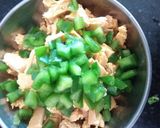 A picture of step 2 of Veg Zingy Parcel (without oven).