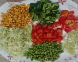 A picture of step 9 of Rainbow Macroni Party Platter.