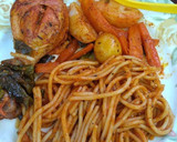 Foto del paso 7 de la receta: Pollo en achiote y Spaghetti