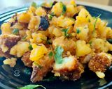 Foto del paso 9 de la receta Patatas Revolconas con Fingers de Pollo y Boletus