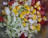 A picture of step 3 of Hara bhara salad.