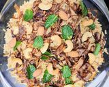 A picture of step 8 of Mutton Biryani.