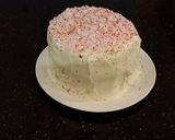 A picture of step 22 of White Peppermint Layer Cake with a White Peppermint Cream.
