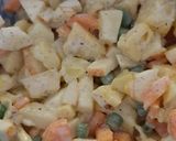 A picture of step 3 of Russian salad.