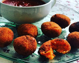 Foto del paso 4 de la receta: Bolitas de calabaza, batata y queso 🧀